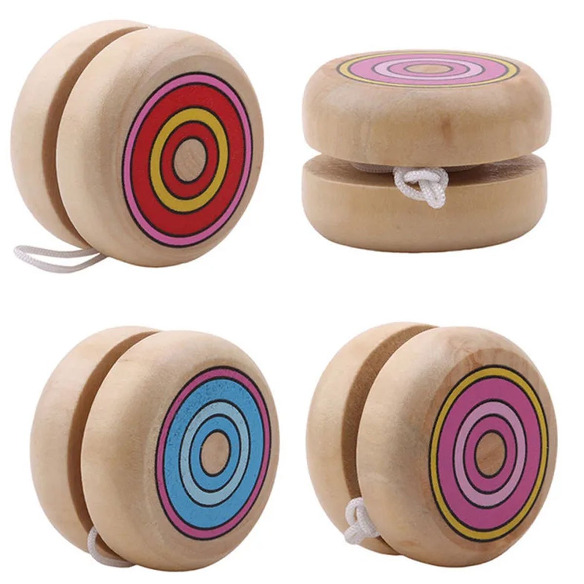 Party Games Physical - 2 stuks houten ronde jojo-ballen -