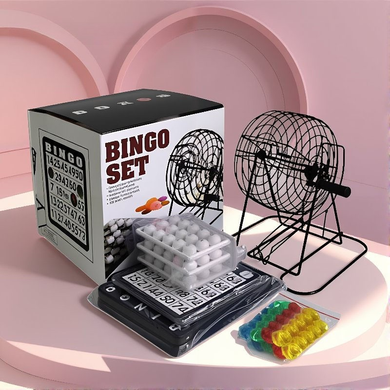 Party Games Large Groups - Stalen Bingo Kooi Set Bingo Loterij