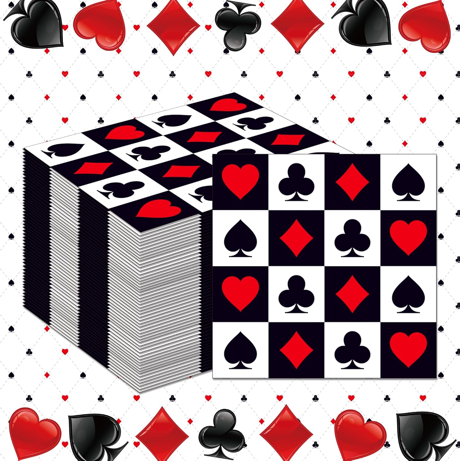 Party Games No Supplies - 20/40/60/80 PCS Casino Thema Poker Servetten