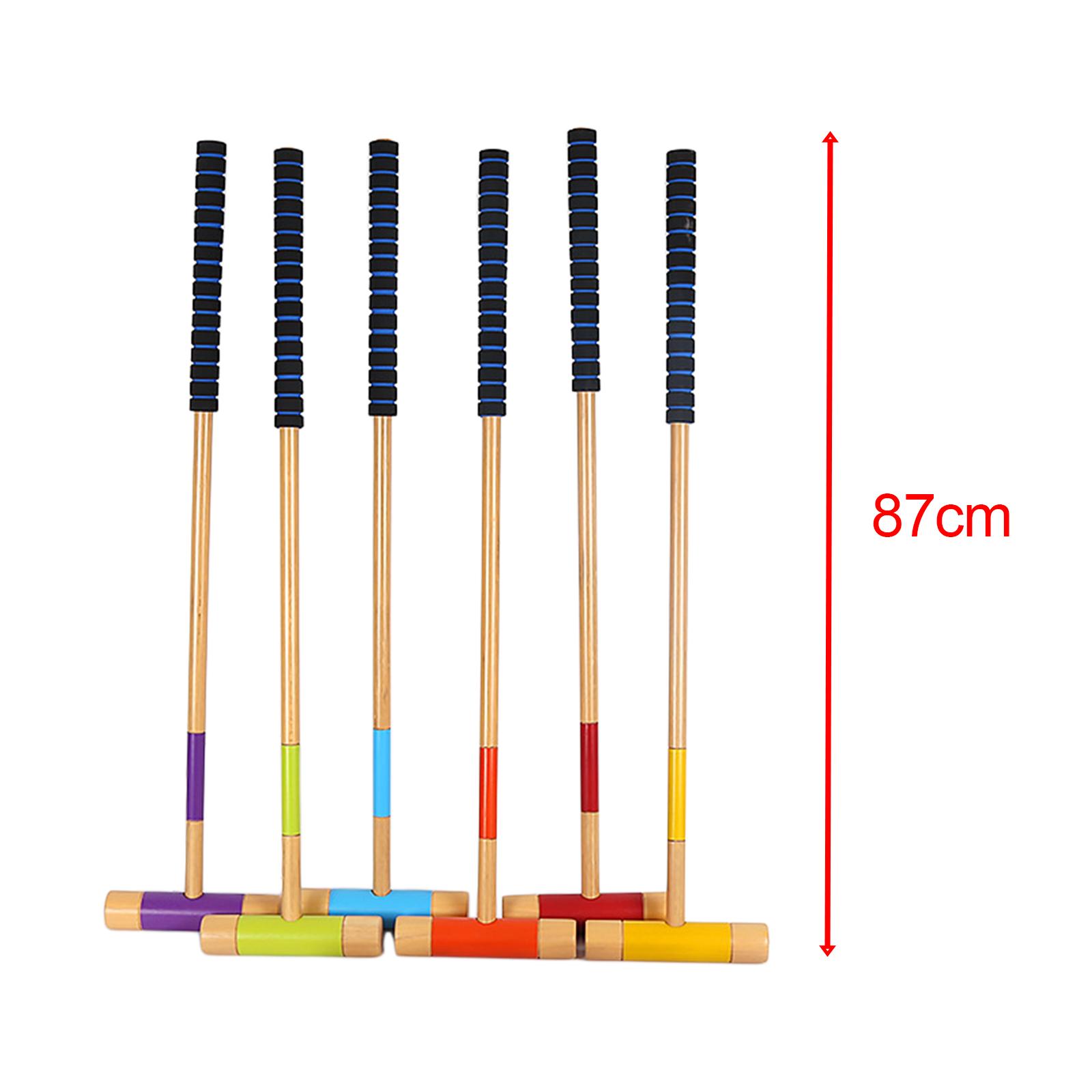 Croquet Set Lawn - 6-delige croquetset voor zes spelers, buitenshuis,