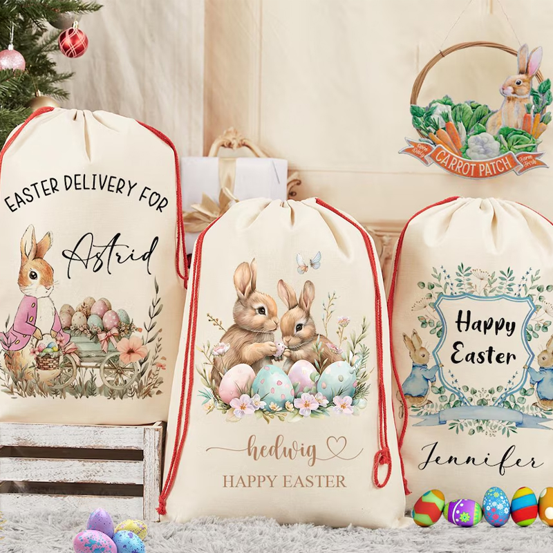 Party Games Egg - Gepersonaliseerde naam Happy Easter Bunny Rabbit