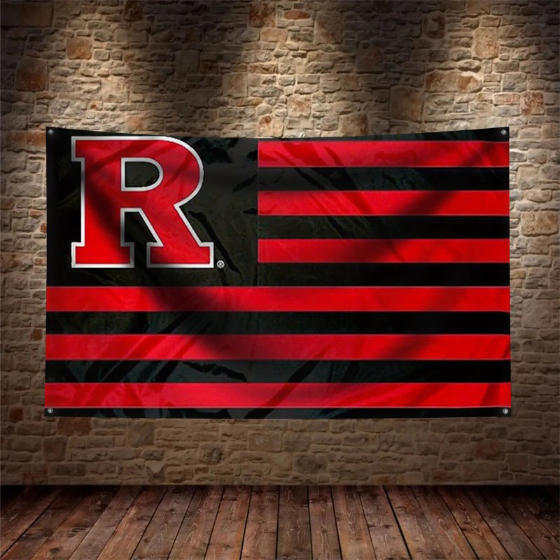 Party Games College - Ultieme sportvlagbanner rood zwart letter R