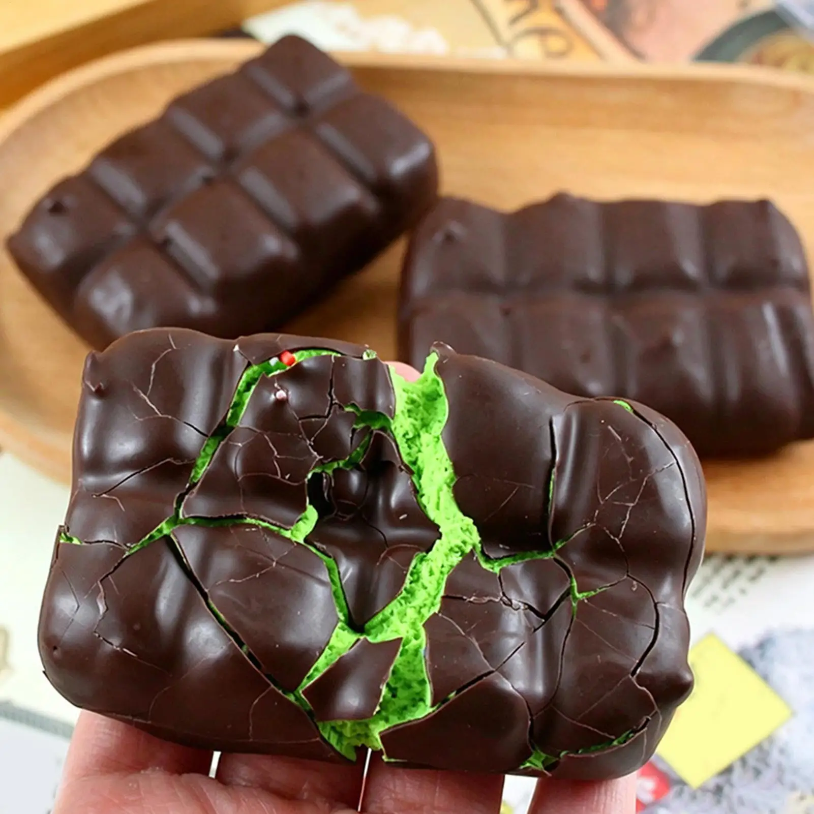 Party Games Crazy - Chocolade Squishy Squeeze Toy Knapperige Chocolade