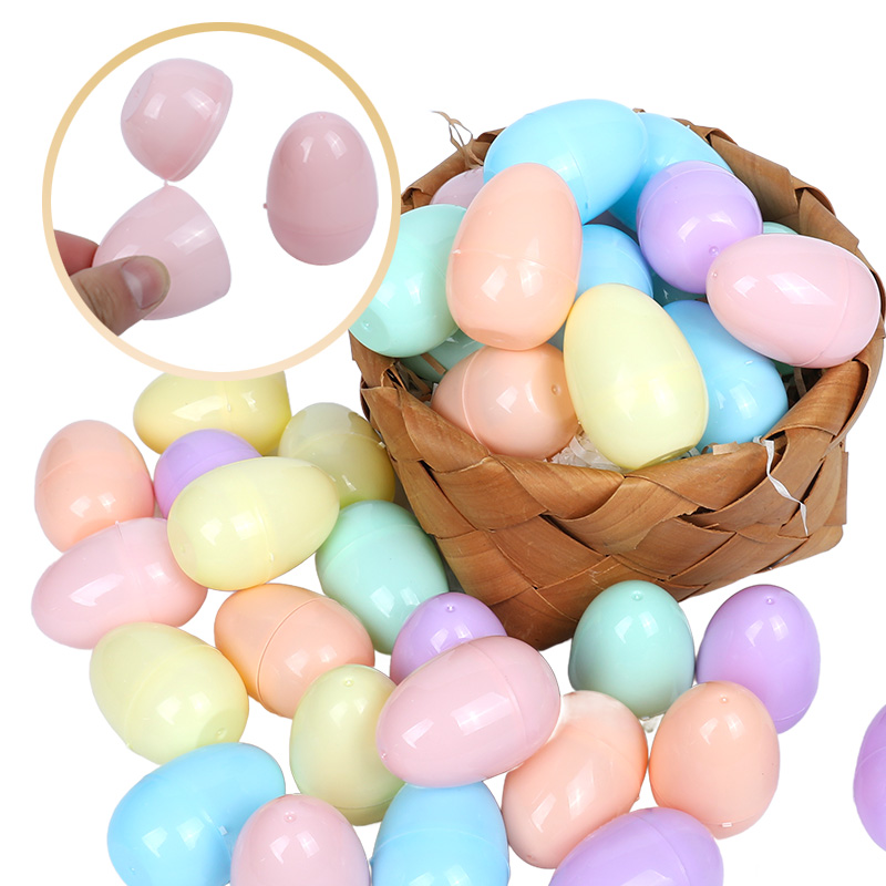 Party Games Egg - 12/24-pack invulbare paaseieren kunststof - Macaron