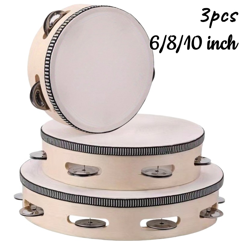 Party Games Engagement - 1/3pcs Houten Tamboerijn 6/8/10inch Handheld Drum