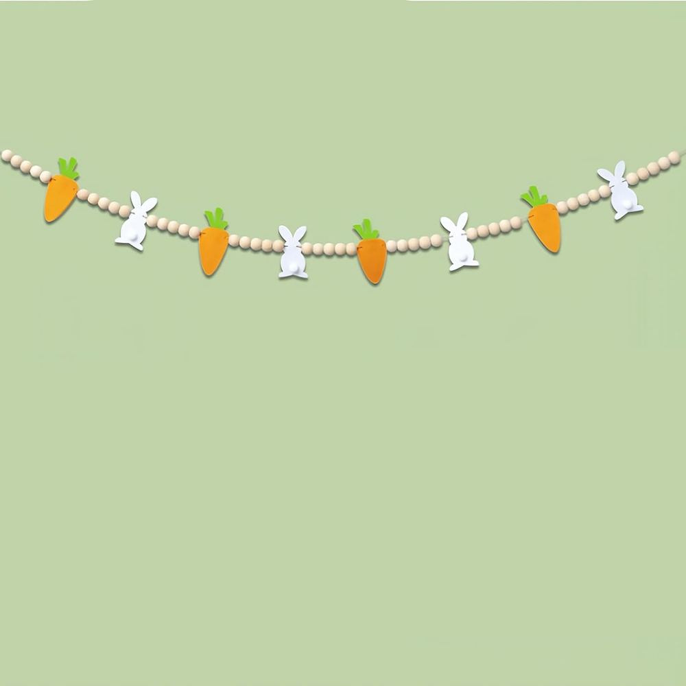 Party Games Egg - Konijntje Wortel Slinger vrolijk Pasen banner