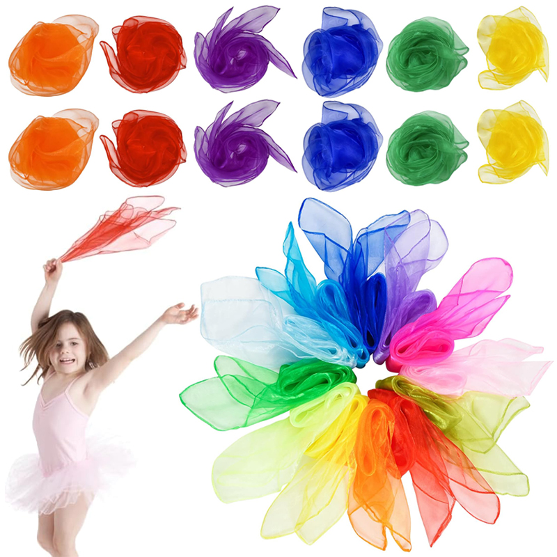 Party Games Engagement - Zes kleuren zijden sjaal Feestartikelen Stage