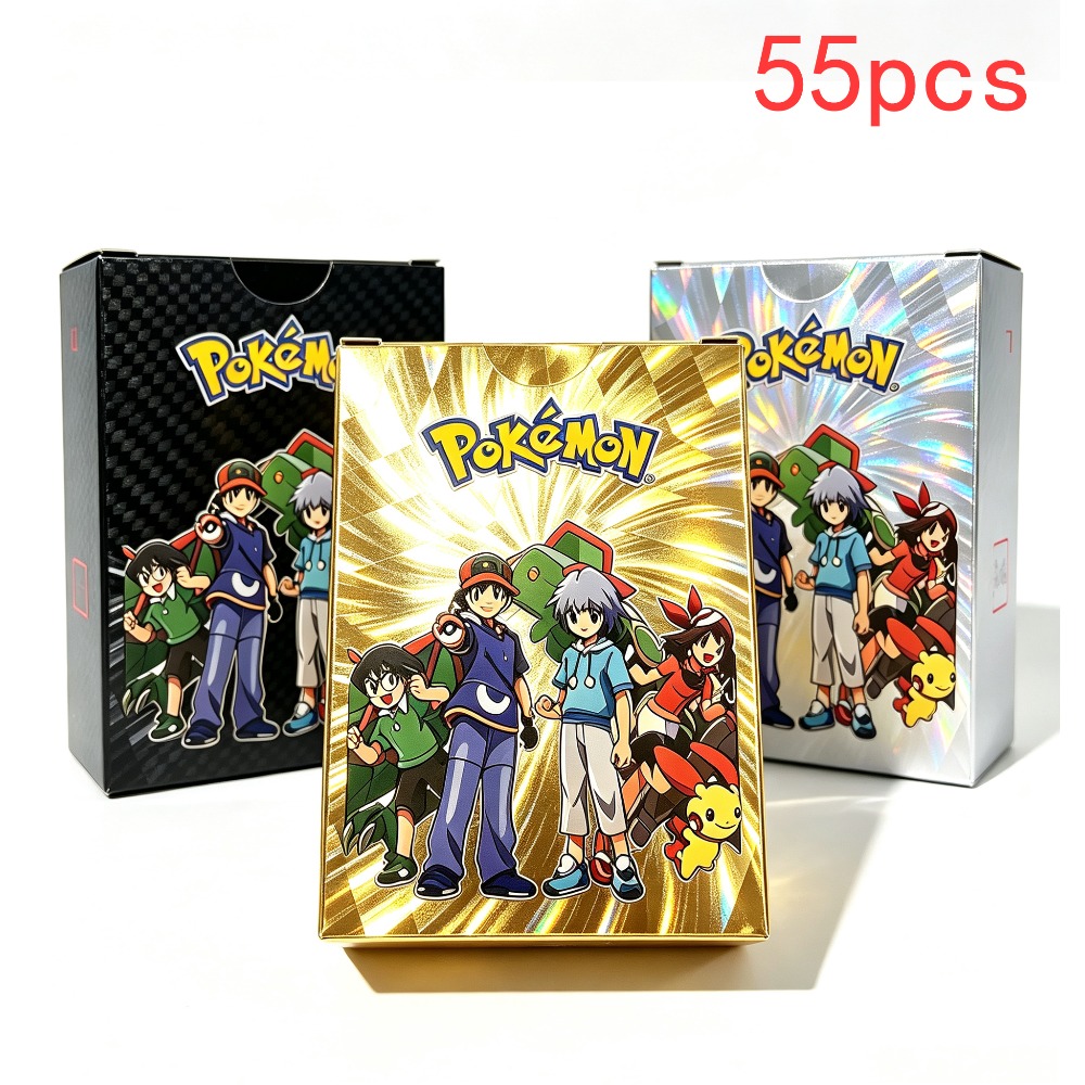 55 stuks Pokémon gouden folie  - Party Games In Spanish recensie en prijs