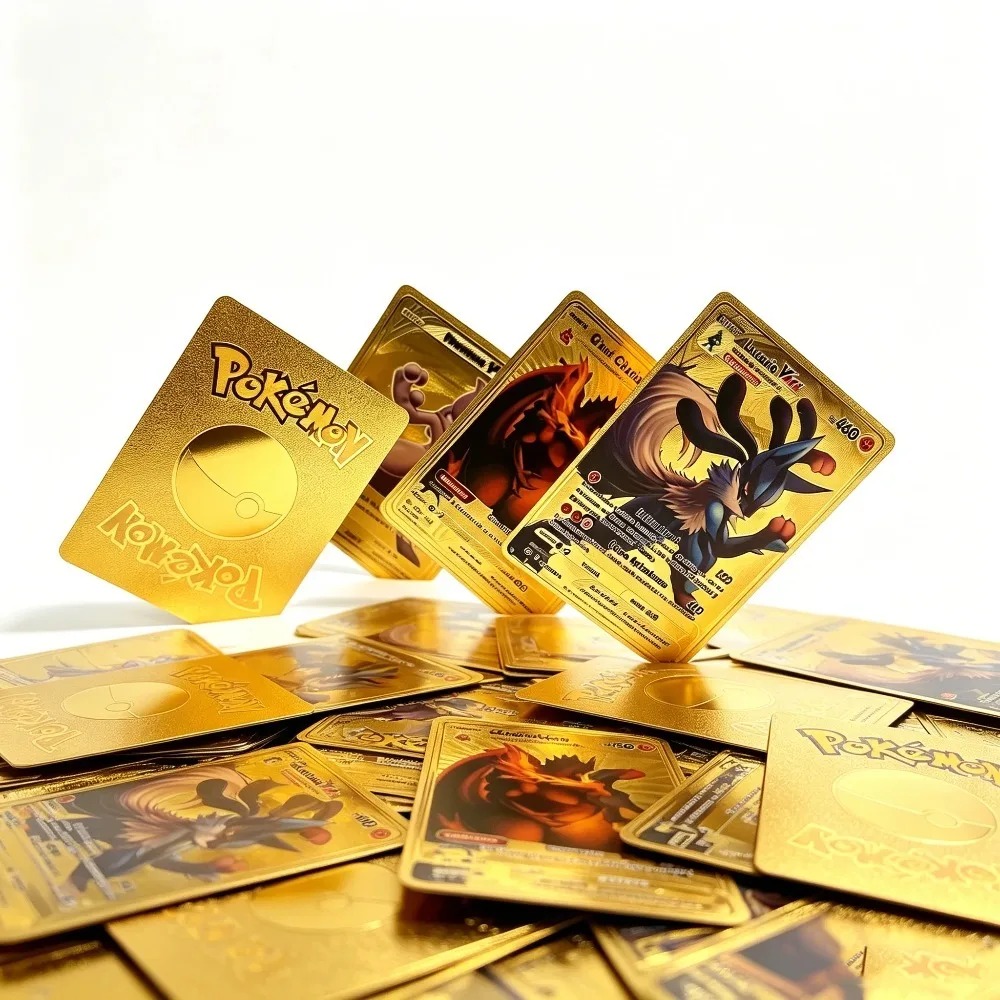 55 stuks Pokémon gouden folie  - Party Games In Spanish recensie en prijs