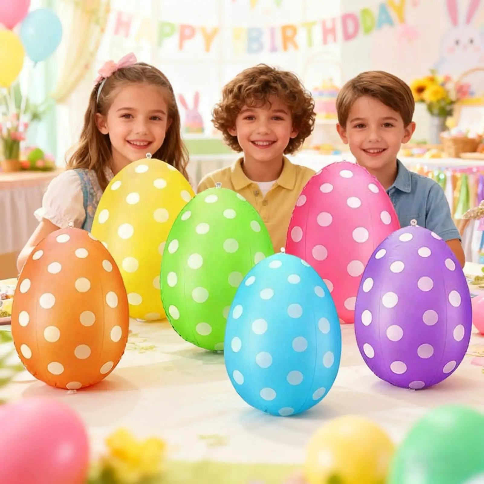 6-delige set opblaasbare paase - Party Games Egg recensie en prijs